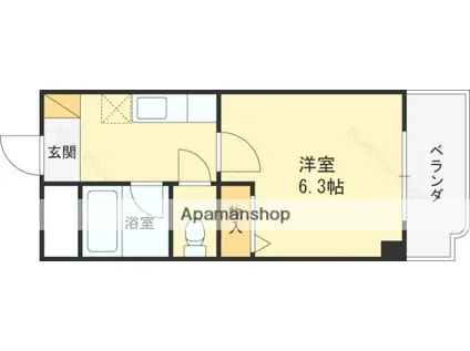 プリミエール白鷺(1K/3階)の間取り写真