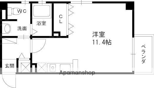 NM・ONZE(ワンルーム/2階)の間取り写真
