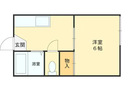 コーポ島町(1K/2階)の間取り写真