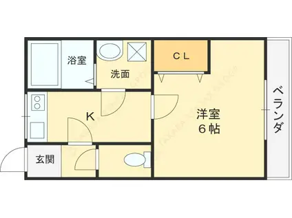富士屋マンション(1K/3階)の間取り写真