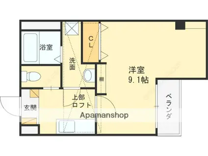 エヌエムキャラントサンク サウス(1K/4階)の間取り写真