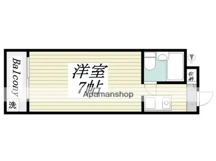 メゾンドアヴニール(ワンルーム/4階)の間取り写真