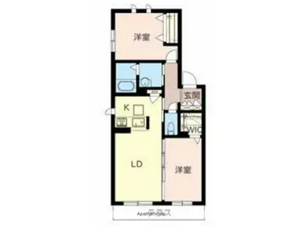 シャーメゾン柿の木(2LDK/1階)の間取り写真