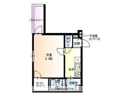 フジパレス堺初芝Ⅵ番館(1K/3階)の間取り写真