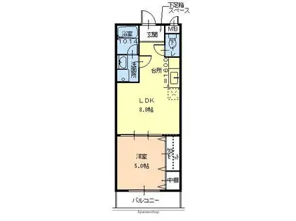 フジパレス和泉中央2番館(1LDK/2階)の間取り写真