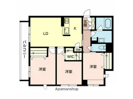 シャーメゾン和田(3LDK/2階)の間取り写真