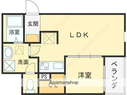 FSTYLE八尾北本町2号館(1LDK/1階)の間取り写真
