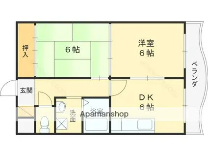 シャトレSI原寺(ワンルーム/4階)の間取り写真