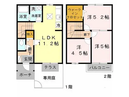 トワメゾン山手(3LDK)の間取り写真
