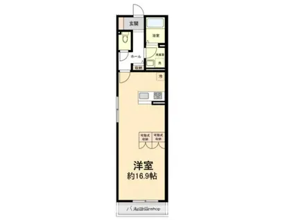 プレジール(ワンルーム/1階)の間取り写真