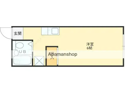 青葉荘(ワンルーム/2階)の間取り写真