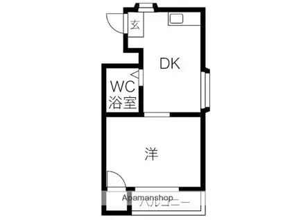 プレアール白鷺(1DK/3階)の間取り写真