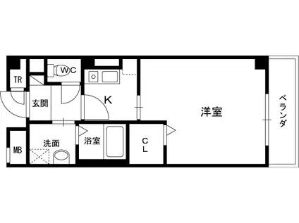 レジデンスブリランテ(1K/3階)の間取り写真