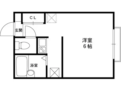 レオパレス千ーSEN-Ⅲ(1K/1階)の間取り写真
