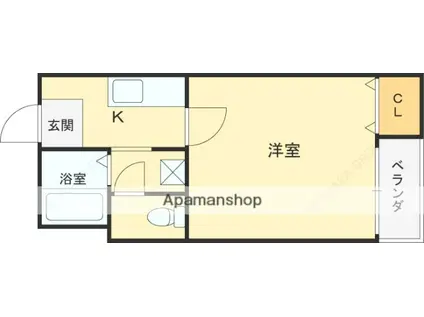 COLLECTION桜ノ宮Ⅰ(1K/3階)の間取り写真