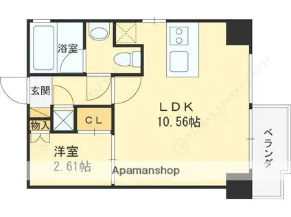 ドリームネオポリス・桜ノ宮(1LDK/7階)の間取り写真