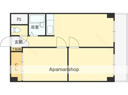 雅叙園ハイツ(2LDK/5階)の間取り写真