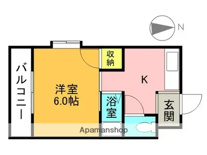 津之江パークハイツ2号館(1K/4階)の間取り写真