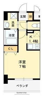 リヴシティ深江橋(1K/3階)の間取り写真