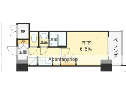 S-RESIDENCE都島ELEGANT(1K/7階)の間取り写真