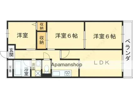 DKHマキノ(3LDK/2階)の間取り写真