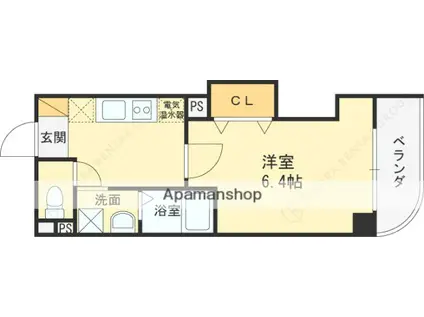 みおつくし京橋(1K/8階)の間取り写真