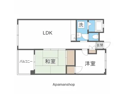 メゾンサクラ11期 北棟(2LDK/3階)の間取り写真