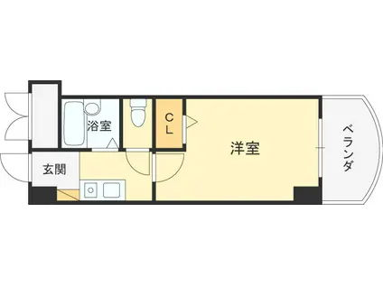 ノルデンハイム相川(1K/4階)の間取り写真