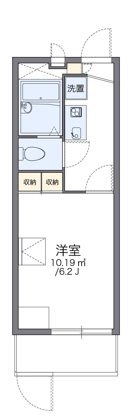 レオパレスパーシモンⅠ(1K/1階)の間取り写真
