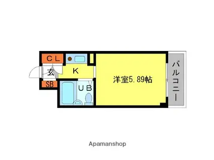 ハイツシグマ(1K/2階)の間取り写真