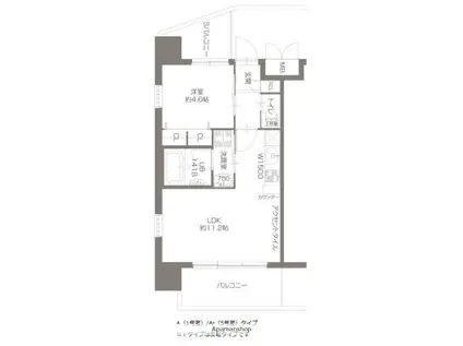 プレジオ十三(1LDK/2階)の間取り写真