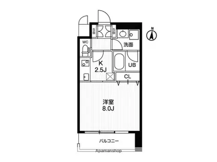 アーバンフラッツ西中島(1K/4階)の間取り写真