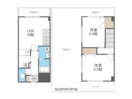 NLC新大阪(2LDK/7階)の間取り写真