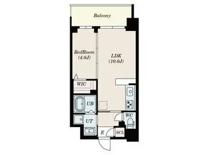 S-RESIDENCE東三国AMANTE(1LDK/2階)の間取り写真