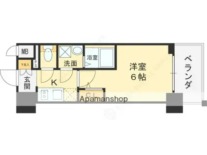 エスリード新大阪ザ・プレミアイースト(1K/11階)の間取り写真