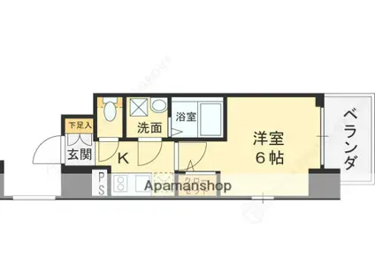 エスリード新大阪ザ・プレミアイースト(1K/11階)の間取り写真