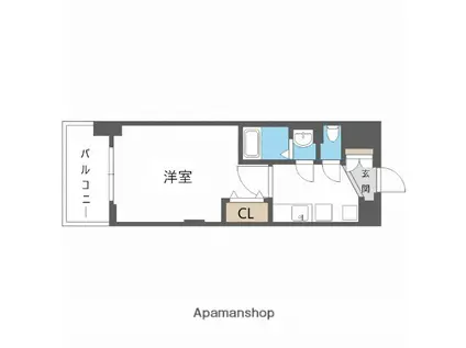 LUXE新大阪α(1K/3階)の間取り写真