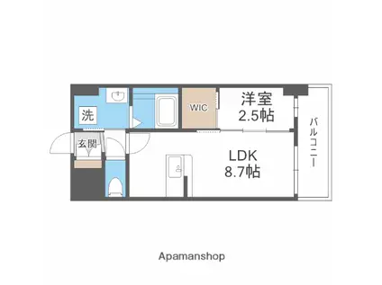 セレニテ新大阪グランデ ミリュー(1LDK/11階)の間取り写真