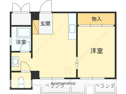 第5マンション北栄(1DK/3階)の間取り写真