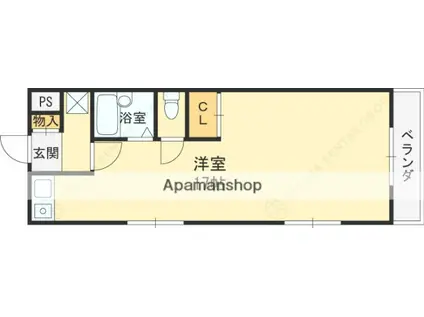 サンプラザ淀(ワンルーム/2階)の間取り写真