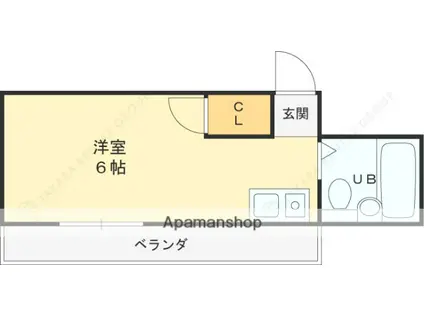 信和マンション(ワンルーム/1階)の間取り写真