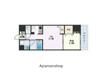 YOUSⅦ番館(1LDK/3階)の間取り写真