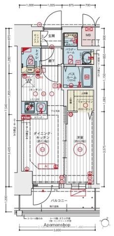 エステムコート新大阪ⅩⅦベイス(1DK/11階)の間取り写真