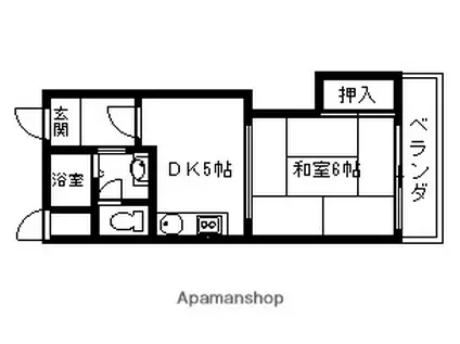 シャンティマサノ(1DK/5階)の間取り写真