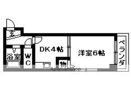 メゾンリュート(1K/1階)の間取り写真