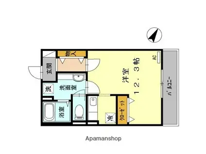 Y.Y.HIMAWARI(ワンルーム/2階)の間取り写真