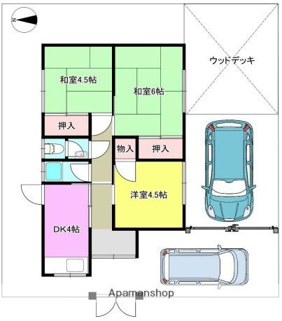 阪急電鉄京都線 茨木市駅 バス乗車時間:10分 鮎川バス停で下車 徒歩3分 1階建 築58年(3K)の間取り写真