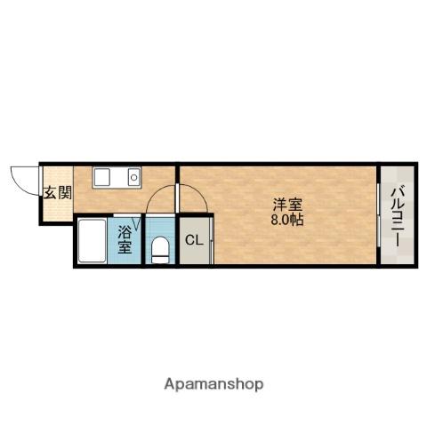 グレイスカーム(1K/2階)の間取り写真