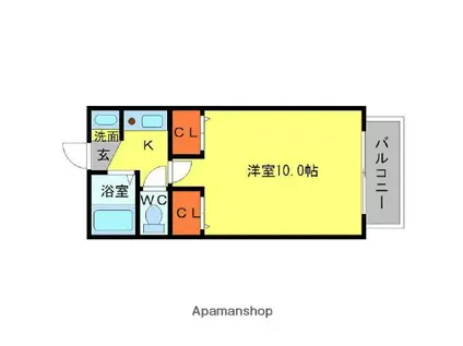 MAISON DU ANGEメゾンドアンジュ(1K/1階)の間取り写真