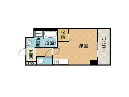 ガーデンクォーツ摂津正雀(1K/2階)の間取り写真